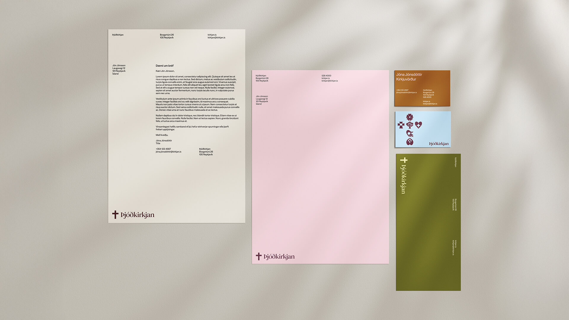 08 thjodkirkjan Stationery Mockup 3