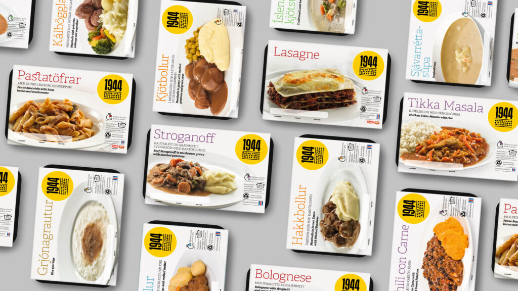 Nýjar umbúðir 1944 rétta frá Sláturfélagi Suðurlands árið 2020