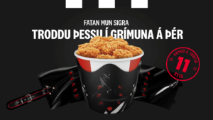 Auglýsingaherferð fyrir KFC - Troddu þessu í grímuna á þér