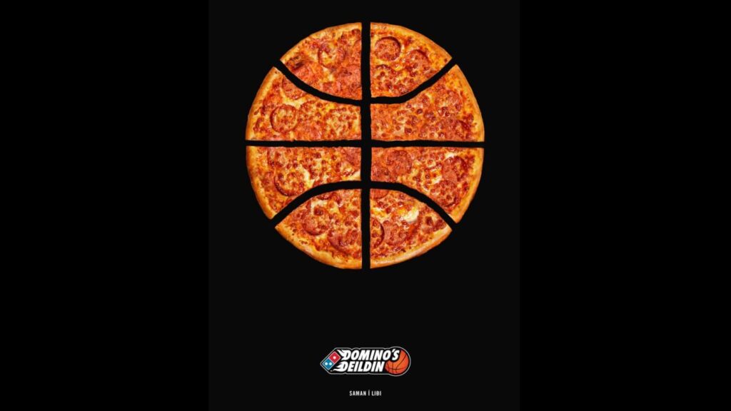 Pizza skorin eins og körfubolti.