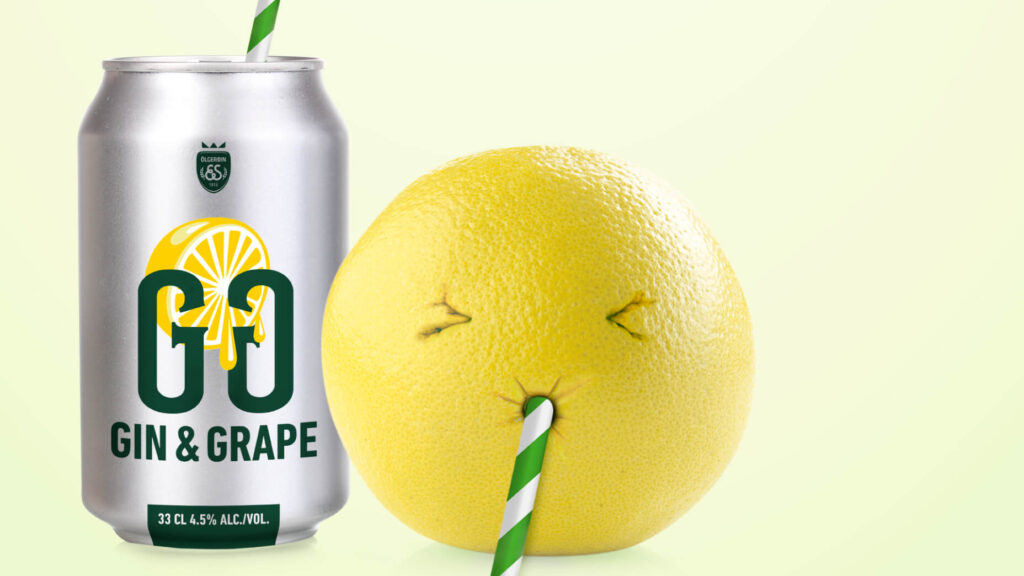 Grape-ávöxtur og dós.