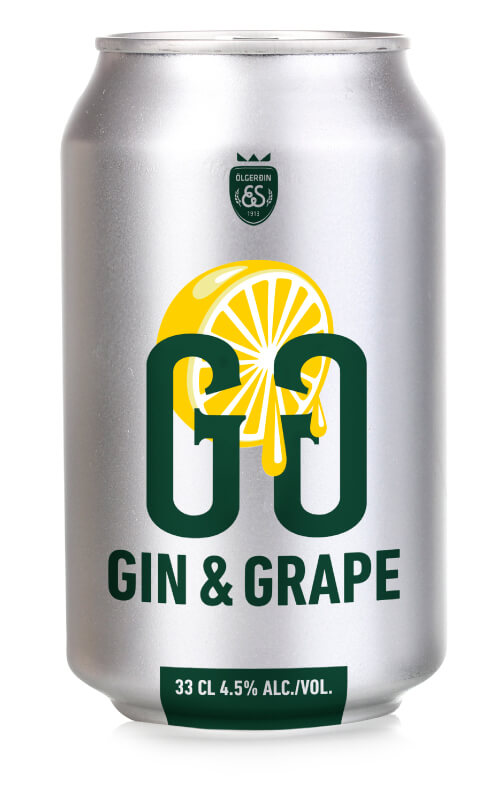 Dós af Gin og grape.