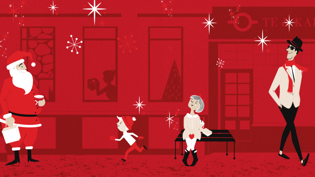 Te & kaffi - jólagrafík